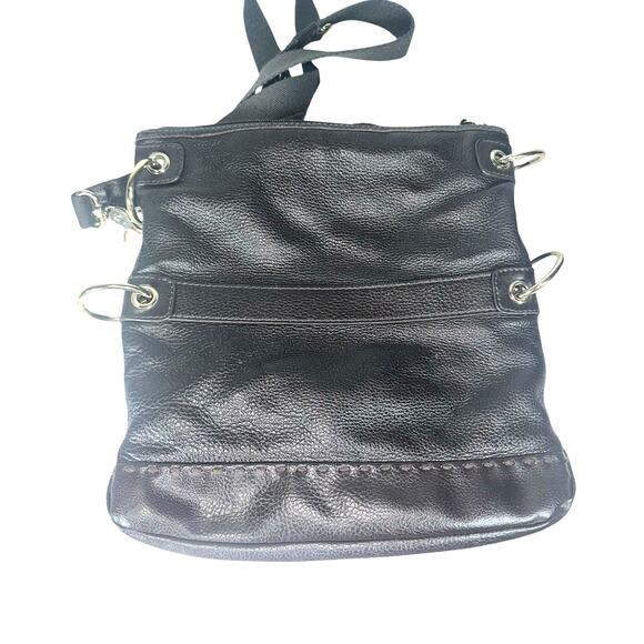 The Sak Brown Leather Crossbody Shoulder Bag Zip Pocket Boho Slouchy Style - Picture 2 of 9